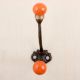 Orange Crackle Iron Hooks-EHG-84